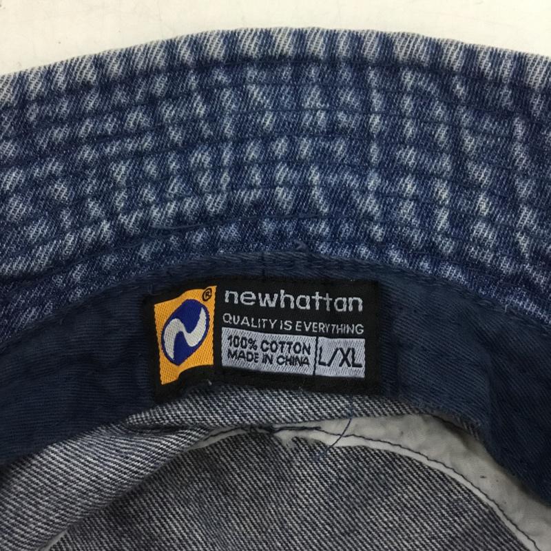 ニューハッタン newhattan 帽子 ハット デニム バケットハット 無地 青 / ブルー / blue メンズ USED 古着 中古 10154498