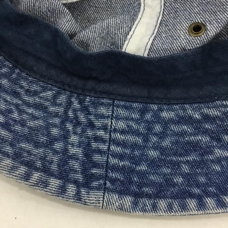 ニューハッタン newhattan 帽子 ハット デニム バケットハット 無地 青 / ブルー / blue メンズ USED 古着 中古 10154498