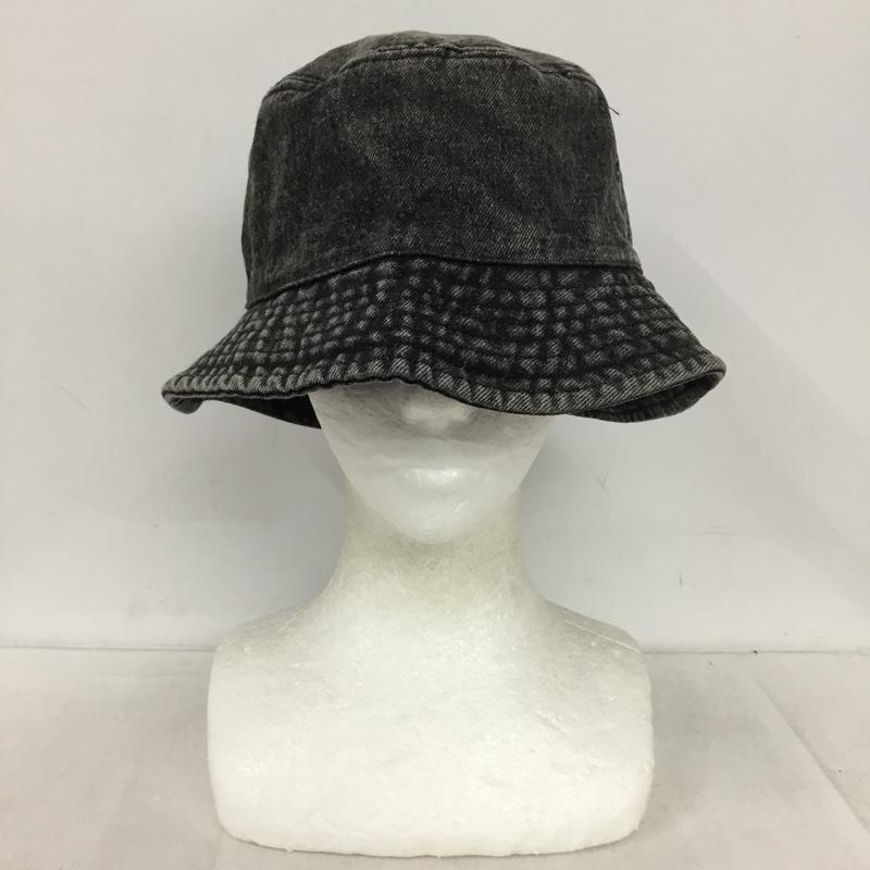 ニューハッタン newhattan 帽子 ハット デニム バケットハット 無地 黒 / ブラック / black メンズ USED 古着 中古 10154499