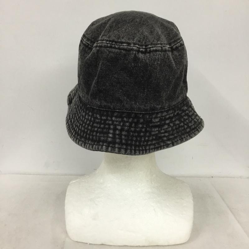 ニューハッタン newhattan 帽子 ハット デニム バケットハット 無地 黒 / ブラック / black メンズ USED 古着 中古 10154499
