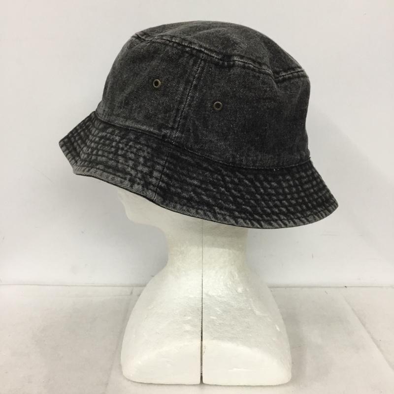ニューハッタン newhattan 帽子 ハット デニム バケットハット 無地 黒 / ブラック / black メンズ USED 古着 中古 10154499