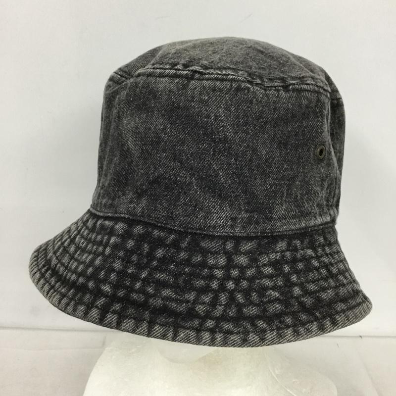 ニューハッタン newhattan 帽子 ハット デニム バケットハット 無地 黒 / ブラック / black メンズ USED 古着 中古 10154499