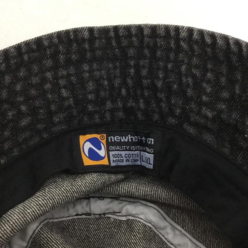 ニューハッタン newhattan 帽子 ハット デニム バケットハット 無地 黒 / ブラック / black メンズ USED 古着 中古 10154499