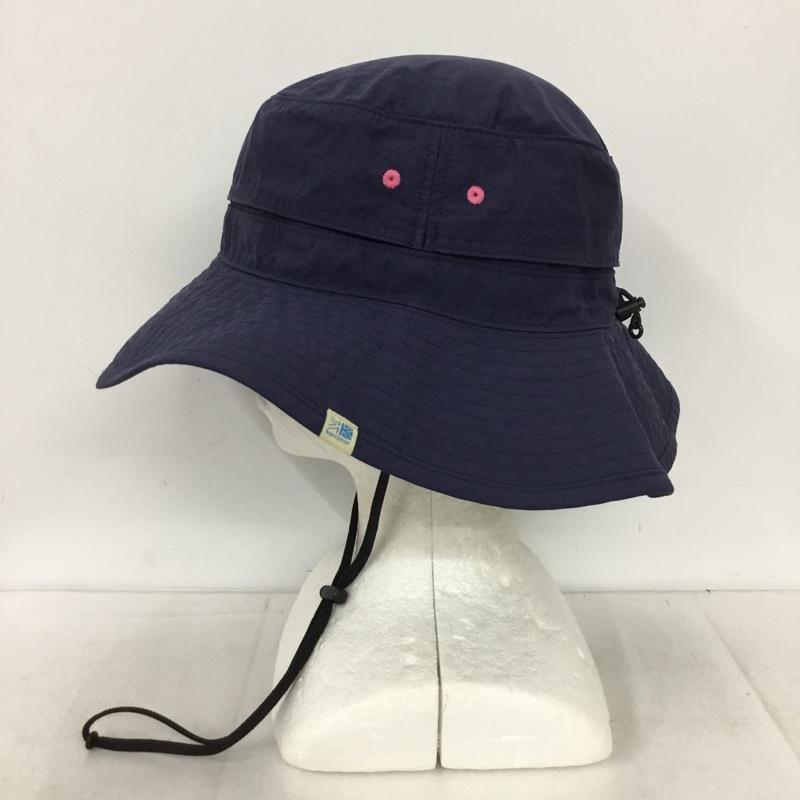 カリマー Karrimor 帽子 ハット 5H02UBJ2 トレッキングハット アウトドアハット ロゴ、文字 紺 / ネイビー / navy メンズ USED 古着 中古 10154500