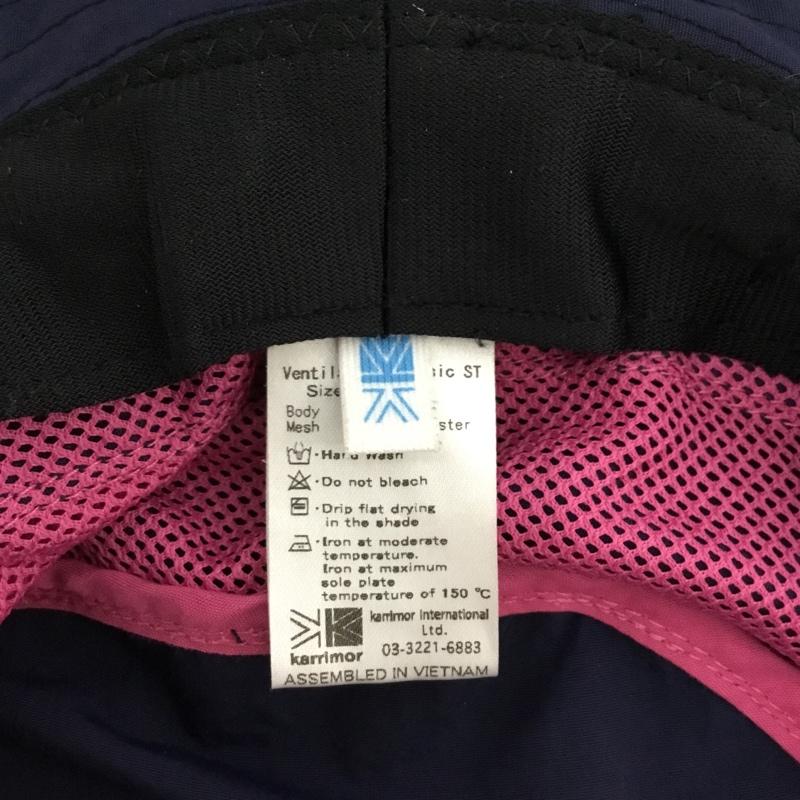 カリマー Karrimor 帽子 ハット 5H02UBJ2 トレッキングハット アウトドアハット ロゴ、文字 紺 / ネイビー / navy メンズ USED 古着 中古 10154500