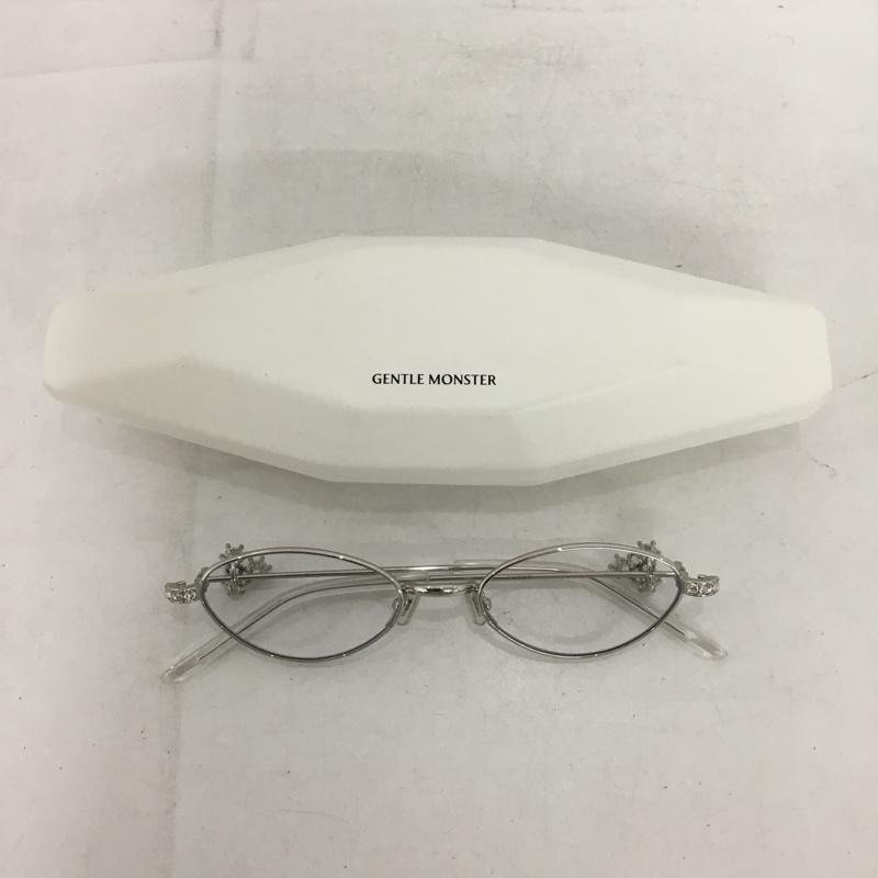 ジェントルモンスター GENTLE MONSTER めがね・サングラス めがね CARAT オーバル ジュエリーコレクション ケース付き ワンポイント 銀 / シルバー / silver color レディース USED 古着 中古 10154505