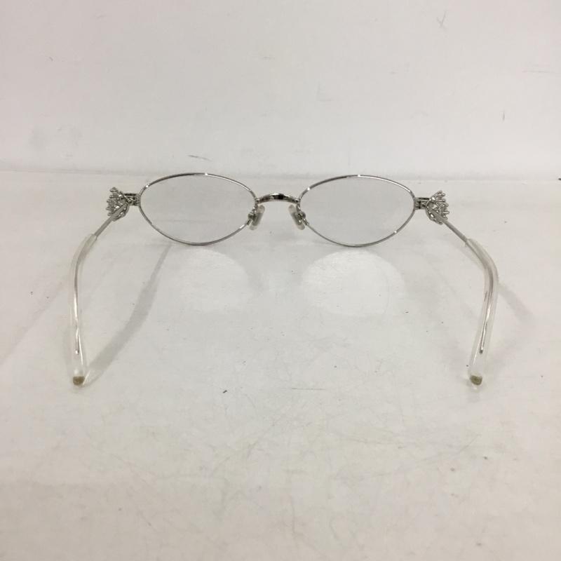 ジェントルモンスター GENTLE MONSTER めがね・サングラス めがね CARAT オーバル ジュエリーコレクション ケース付き ワンポイント 銀 / シルバー / silver color レディース USED 古着 中古 10154505