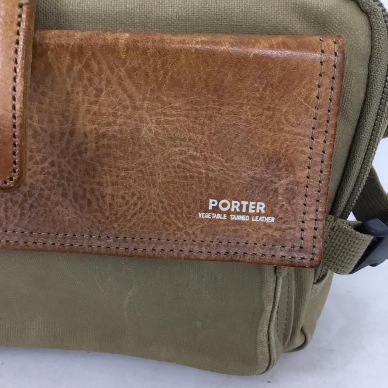 ポーター PORTER ウエストバッグ ウエストバッグ フィールド FIELD キャンバス ロゴ、文字 ベージュ / ベージュ / beige X 茶 / ブラウン / brown メンズ USED 古着 中古 10154507