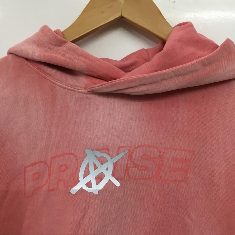 古着 USED パーカー 長袖 PM201 H001 PRAISE プルオーバー フーディー ロゴ、文字 桃 / ピンク / pink メンズ USED 古着 中古 10154510
