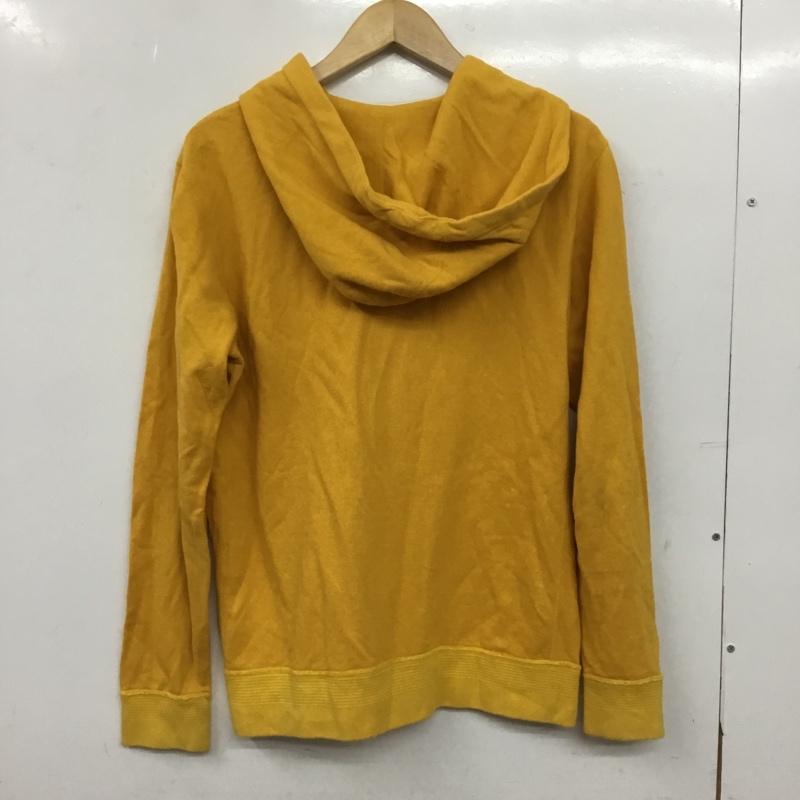 デラックス クロージング Deluxe Clothing パーカー 長袖 フルジップ ジップアップ フーディー コットン M ロゴ、文字 黄 / イエロー / yellow メンズ USED 古着 中古 10154513