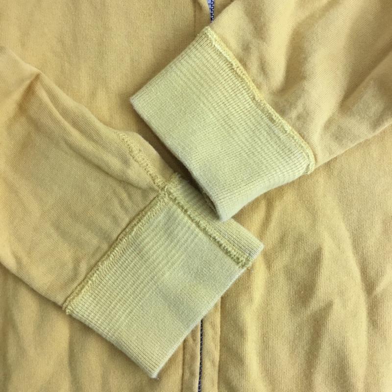 デラックス クロージング Deluxe Clothing パーカー 長袖 フルジップ ジップアップ フーディー コットン M ロゴ、文字 黄 / イエロー / yellow メンズ USED 古着 中古 10154513