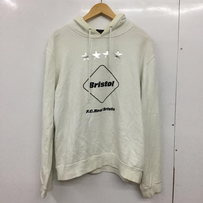 エフシーレアルブリストル F.C.Real Bristol パーカー 長袖 FCRB-189059 EMBLEM PULLOVER HOODY L ロゴ、文字 白 / ホワイト / white メンズ USED 古着 中古 10154514