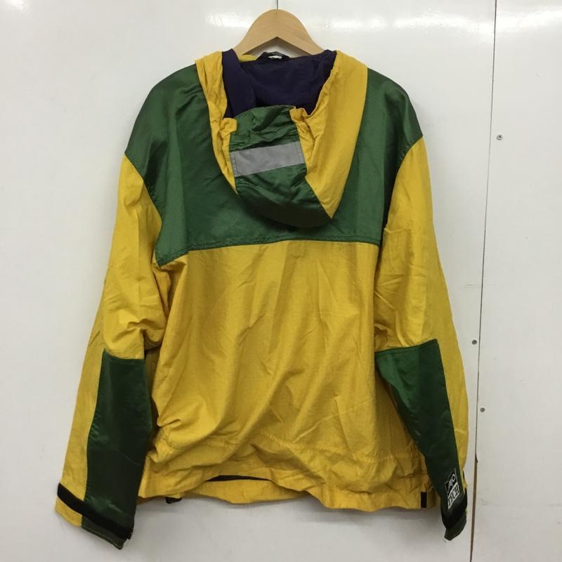 トミーヒルフィガー TOMMY HILFIGER ジャケット、上着 ジャケット、ブレザー ナイロンジャケット プルオーバー ハーフジップ L ロゴ、文字 緑 / グリーン / green X 黄 / イエロー / yellow メンズ USED 古着 中古 10154516