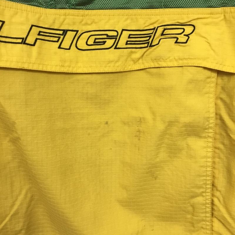 トミーヒルフィガー TOMMY HILFIGER ジャケット、上着 ジャケット、ブレザー ナイロンジャケット プルオーバー ハーフジップ L ロゴ、文字 緑 / グリーン / green X 黄 / イエロー / yellow メンズ USED 古着 中古 10154516