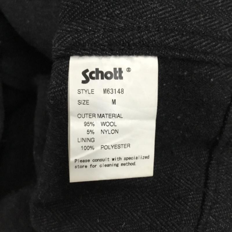 ショットブロス SCHOTT BROS. ジャケット、上着 ジャケット、ブレザー M63148 nano universe別注 ウール テーラードジャケット ヘリンボーン M 無地 黒 / ブラック / black メンズ USED 古着 中古 10154518