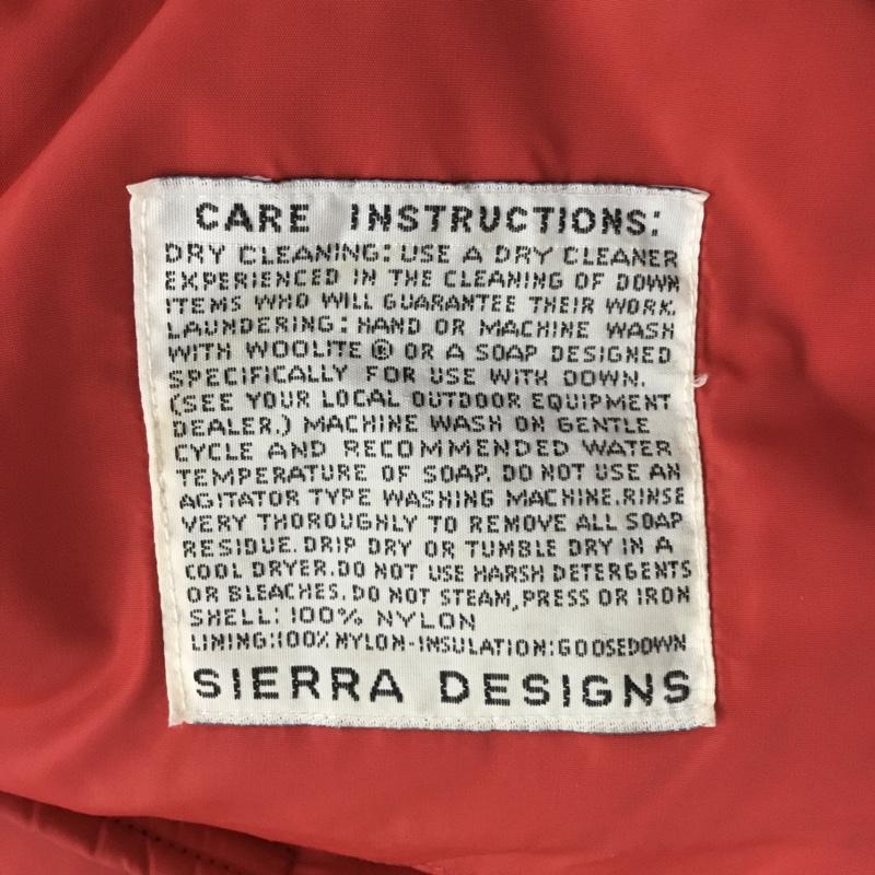 シェラデザイン SIERRA DESIGNS ジャケット、上着 ダウンジャケット M ワンポイント 赤 / レッド / red メンズ USED 古着 中古 10154521