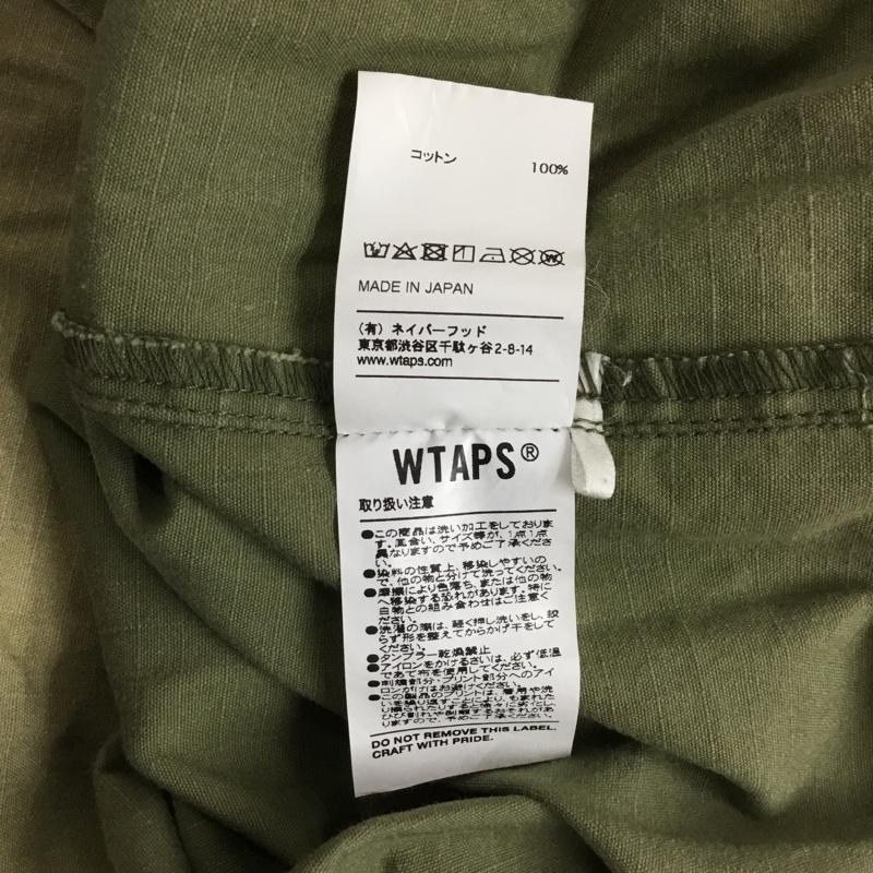 ダブルタップス WTAPS シャツ、ブラウス 長袖 192BRDT-SHM02 ミリタリーシャツ ワークシャツ ロゴ、文字 カーキ / カーキ / khaki メンズ USED 古着 中古 10154522