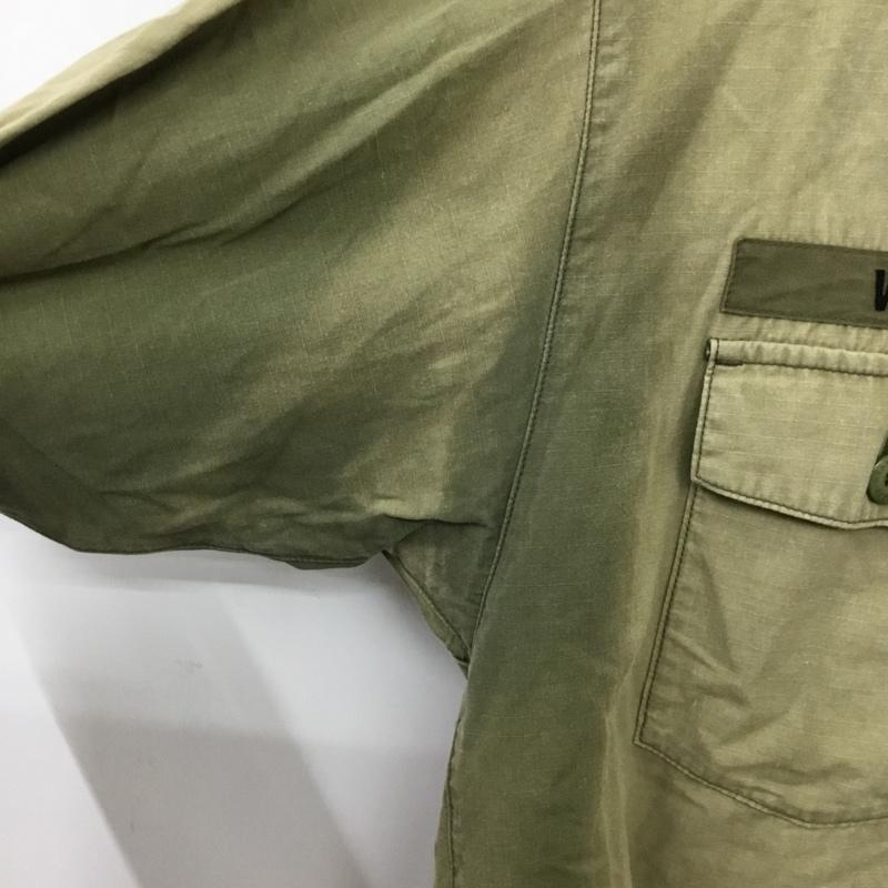 ダブルタップス WTAPS シャツ、ブラウス 長袖 192BRDT-SHM02 ミリタリーシャツ ワークシャツ ロゴ、文字 カーキ / カーキ / khaki メンズ USED 古着 中古 10154522