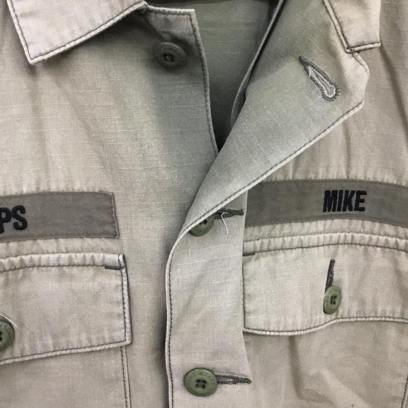 ダブルタップス WTAPS シャツ、ブラウス 長袖 192BRDT-SHM02 ミリタリーシャツ ワークシャツ ロゴ、文字 カーキ / カーキ / khaki メンズ USED 古着 中古 10154522