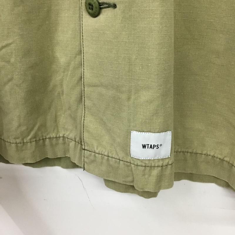 ダブルタップス WTAPS シャツ、ブラウス 長袖 192BRDT-SHM02 ミリタリーシャツ ワークシャツ ロゴ、文字 カーキ / カーキ / khaki メンズ USED 古着 中古 10154522