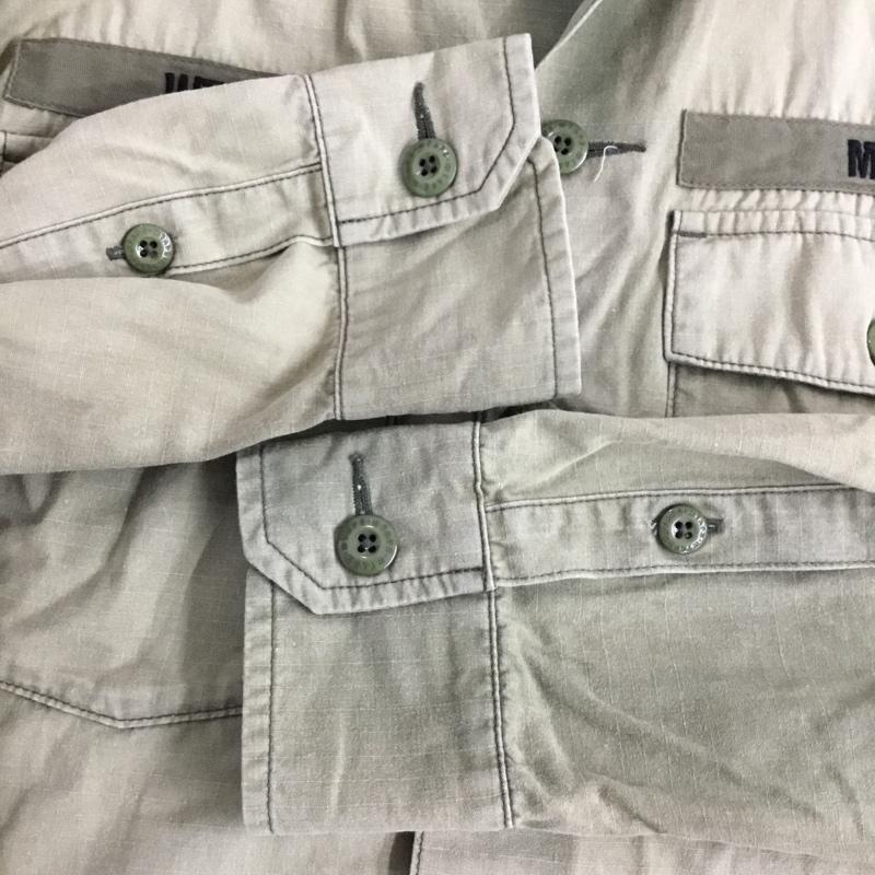 ダブルタップス WTAPS シャツ、ブラウス 長袖 192BRDT-SHM02 ミリタリーシャツ ワークシャツ ロゴ、文字 カーキ / カーキ / khaki メンズ USED 古着 中古 10154522