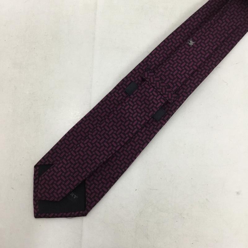 バーバリーロンドン Burberry London ネクタイ ネクタイ シルク 総柄 黒 / ブラック / black X 紫 / パープル / purple メンズ USED 古着 中古 10154538