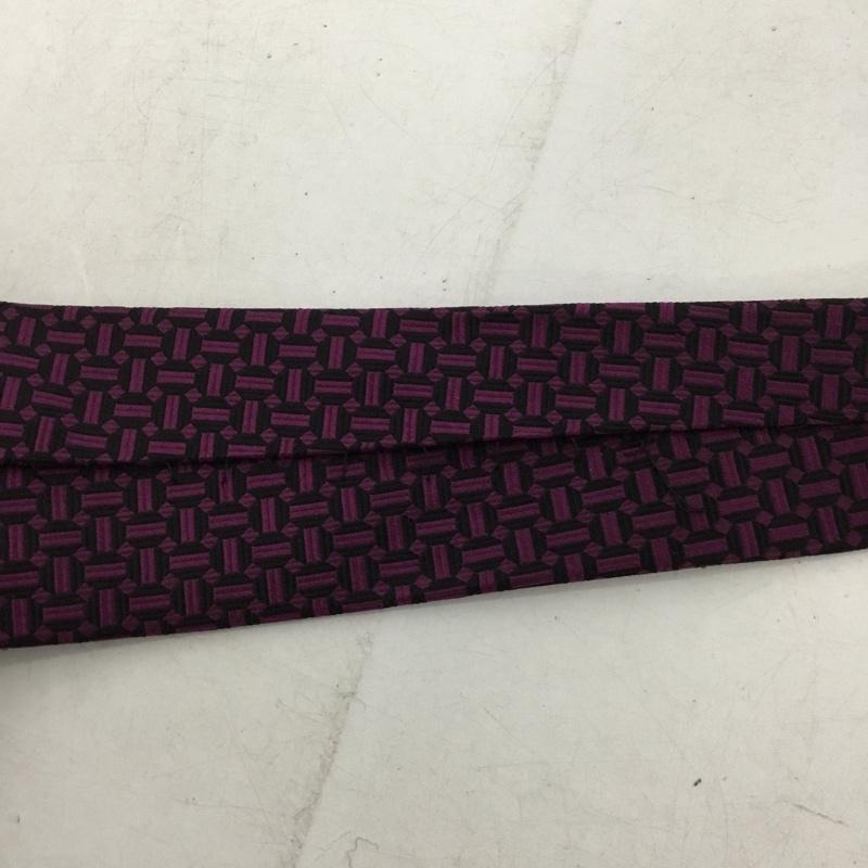 バーバリーロンドン Burberry London ネクタイ ネクタイ シルク 総柄 黒 / ブラック / black X 紫 / パープル / purple メンズ USED 古着 中古 10154538