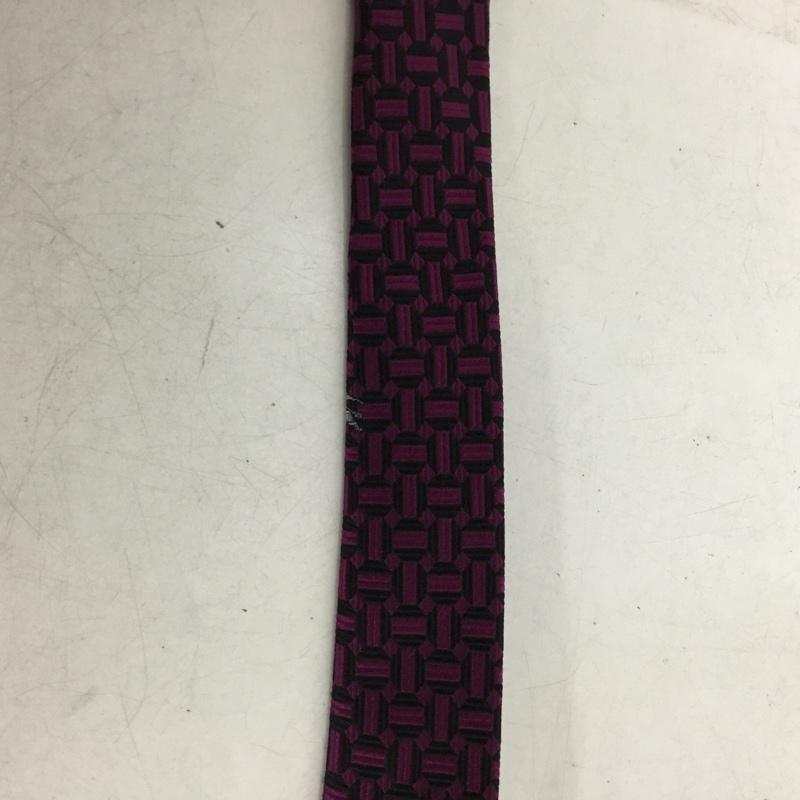 バーバリーロンドン Burberry London ネクタイ ネクタイ シルク 総柄 黒 / ブラック / black X 紫 / パープル / purple メンズ USED 古着 中古 10154538
