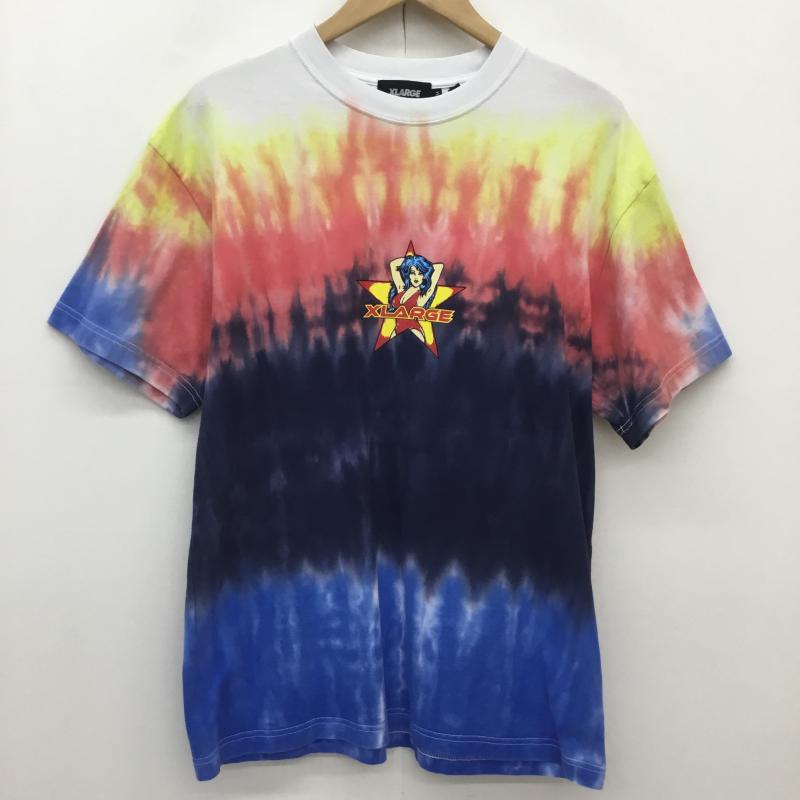 エクストララージ XLARGE Tシャツ 半袖 XLARGE 101233011046 STAR REAL S/S TEE タイダイ 半袖Tシャツ ロゴ プリント M プリント マルチカラー / マルチカラー / multicolor メンズ USED 古着 中古 10154546