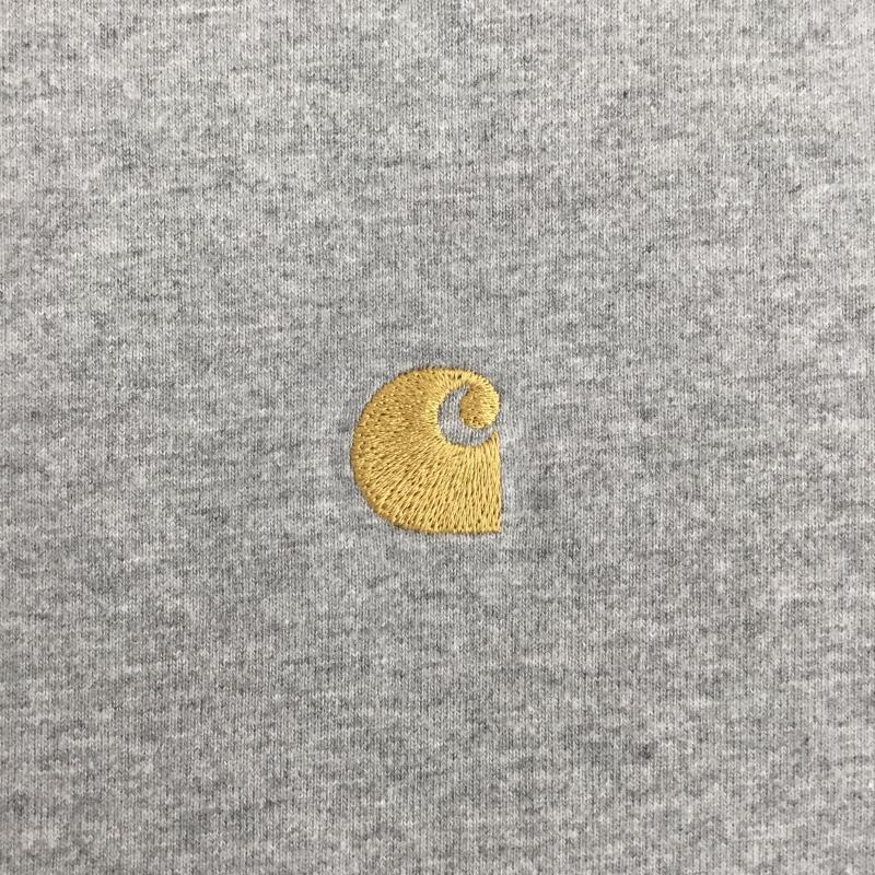 カーハート Carhartt Tシャツ 長袖 carhartt L/S CHASE T-SHIRT Gray / Gold L ワンポイント 灰 / グレー / gray メンズ USED 古着 中古 10154547