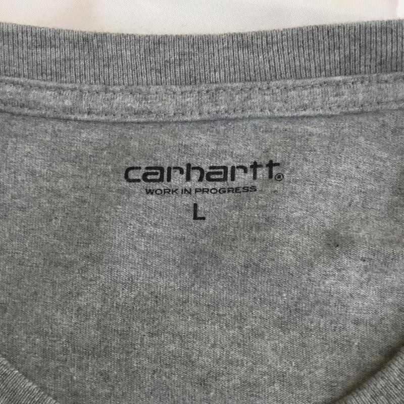 カーハート Carhartt Tシャツ 長袖 carhartt L/S CHASE T-SHIRT Gray / Gold L ワンポイント 灰 / グレー / gray メンズ USED 古着 中古 10154547