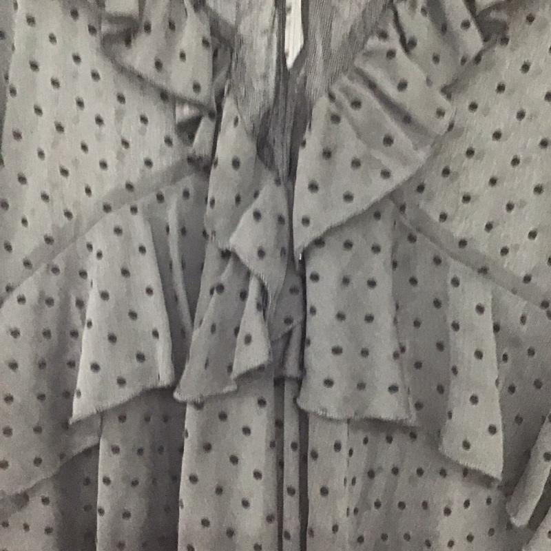 ザラ ZARA シャツ、ブラウス 長袖 長袖シャツ フリルシャツ プルオーバー L 総柄 黒 / ブラック / black レディース USED 古着 中古 10154551