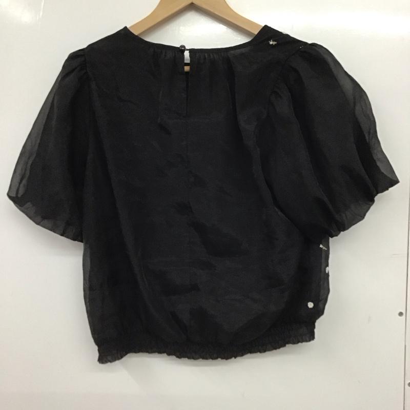 エヘカソポ ehka sopo カットソー 半袖 半袖カットソー プルオーバーシャツ FREE 刺繍 黒 / ブラック / black レディース USED 古着 中古 10154555