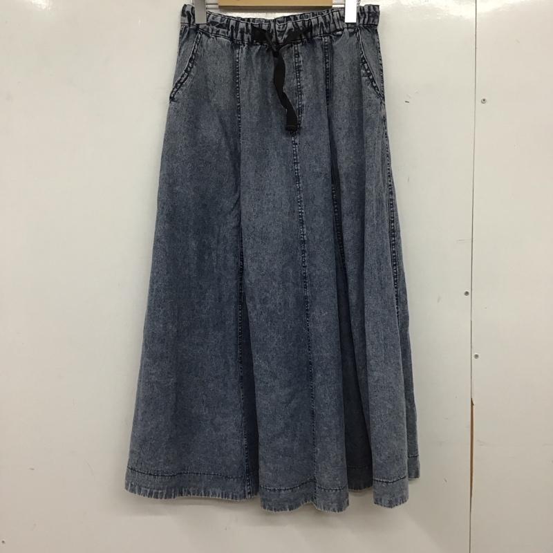 ニコアンド niko and... スカート ロングスカート デニムスカート フレアスカート カジュアルスカート M 無地 インディゴ / インディゴ / Indigo レディース USED 古着 中古 10154559