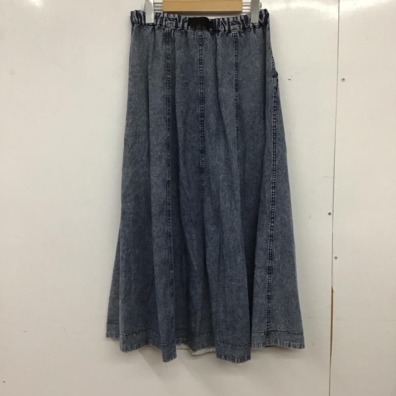 ニコアンド niko and... スカート ロングスカート デニムスカート フレアスカート カジュアルスカート M 無地 インディゴ / インディゴ / Indigo レディース USED 古着 中古 10154559