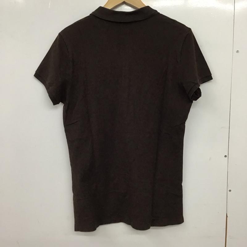 ラルフローレン RALPHLAUREN ポロシャツ 半袖 半袖ポロシャツ カラーシャツ 半袖カットソー XL ロゴ、文字 茶 / ブラウン / brown レディース USED 古着 中古 10154561