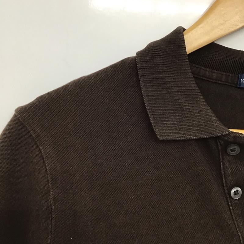 ラルフローレン RALPHLAUREN ポロシャツ 半袖 半袖ポロシャツ カラーシャツ 半袖カットソー XL ロゴ、文字 茶 / ブラウン / brown レディース USED 古着 中古 10154561