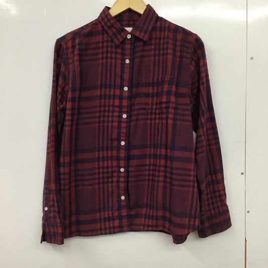 ザノースフェイス THE NORTH FACE シャツ、ブラウス 長袖 nrw61706 ネルシャツ チェックシャツ L チェック 赤 / レッド / red X 紺 / ネイビー / navy レディース USED 古着 中古 10154562