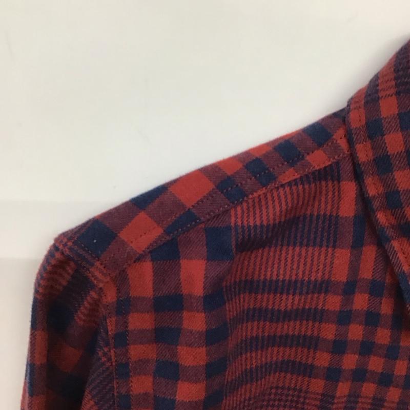 ザノースフェイス THE NORTH FACE シャツ、ブラウス 長袖 nrw61706 ネルシャツ チェックシャツ L チェック 赤 / レッド / red X 紺 / ネイビー / navy レディース USED 古着 中古 10154562