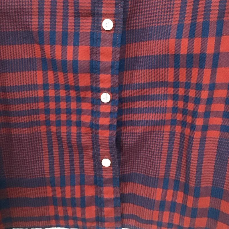 ザノースフェイス THE NORTH FACE シャツ、ブラウス 長袖 nrw61706 ネルシャツ チェックシャツ L チェック 赤 / レッド / red X 紺 / ネイビー / navy レディース USED 古着 中古 10154562