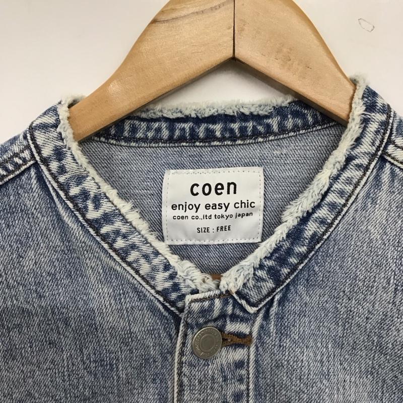 コーエン coen ジャケット、上着 ジャケット、ブレザー デニムジャケット Gジャン アウター カジュアルジャケット FREE 無地 インディゴ / インディゴ / Indigo レディース USED 古着 中古 10154563