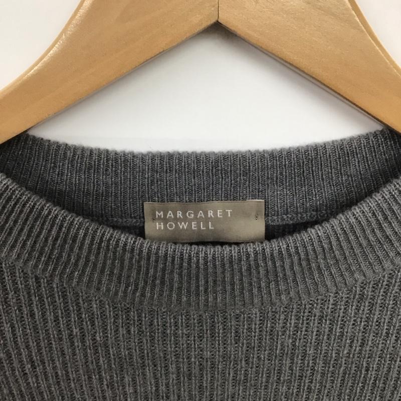 マーガレットハウエル MARGARET HOWELL ニット、セーター 長袖 長袖ニットカットソー クルーネック セーター 2 無地 灰 / グレー / gray レディース USED 古着 中古 10154565