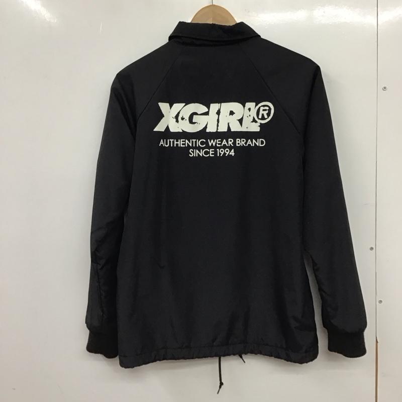 エックスガール X-girl ジャケット、上着 ジャンパー、ブルゾン ナイロンジャケット カジュアルジャケット アウター 1 ロゴ、文字 黒 / ブラック / black レディース USED 古着 中古 10154566