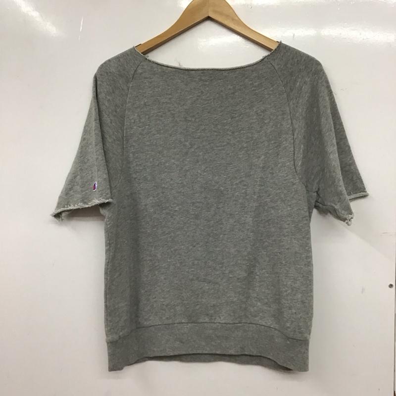 チャンピオン Champion トレーナー 半袖 cw-k006 ShortSleeveSweatshirt M ロゴ、文字 灰 / グレー / gray レディース USED 古着 中古 10154569