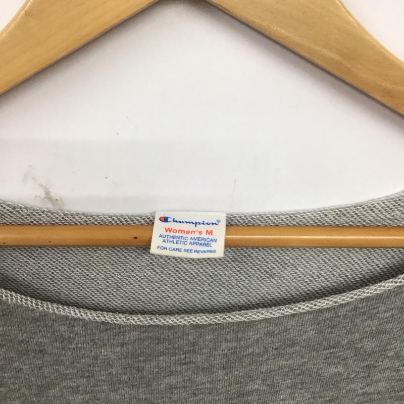 チャンピオン Champion トレーナー 半袖 cw-k006 ShortSleeveSweatshirt M ロゴ、文字 灰 / グレー / gray レディース USED 古着 中古 10154569