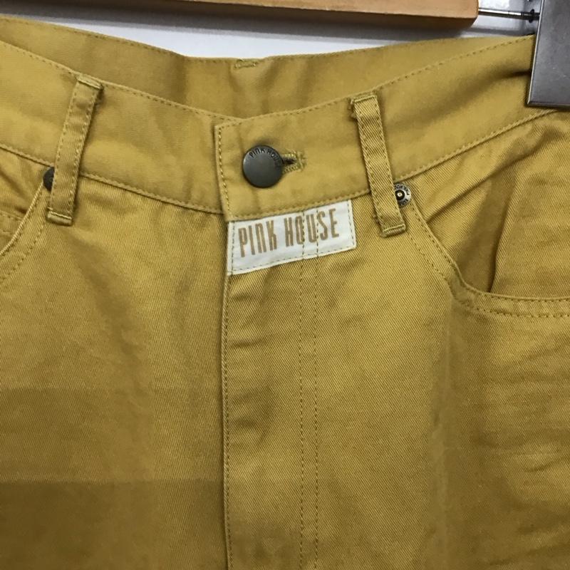 ピンクハウス PINK HOUSE パンツ デニム、ジーンズ カジュアルパンツ ワイドパンツ L ロゴ、文字 黄 / イエロー / yellow レディース USED 古着 中古 10154573