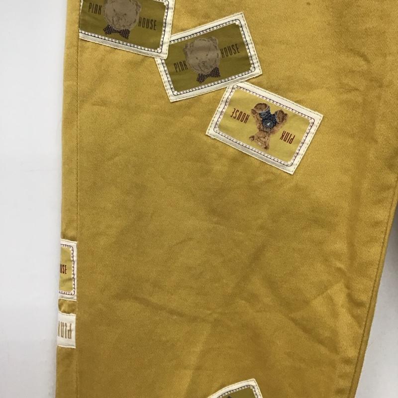 ピンクハウス PINK HOUSE パンツ デニム、ジーンズ カジュアルパンツ ワイドパンツ L ロゴ、文字 黄 / イエロー / yellow レディース USED 古着 中古 10154573