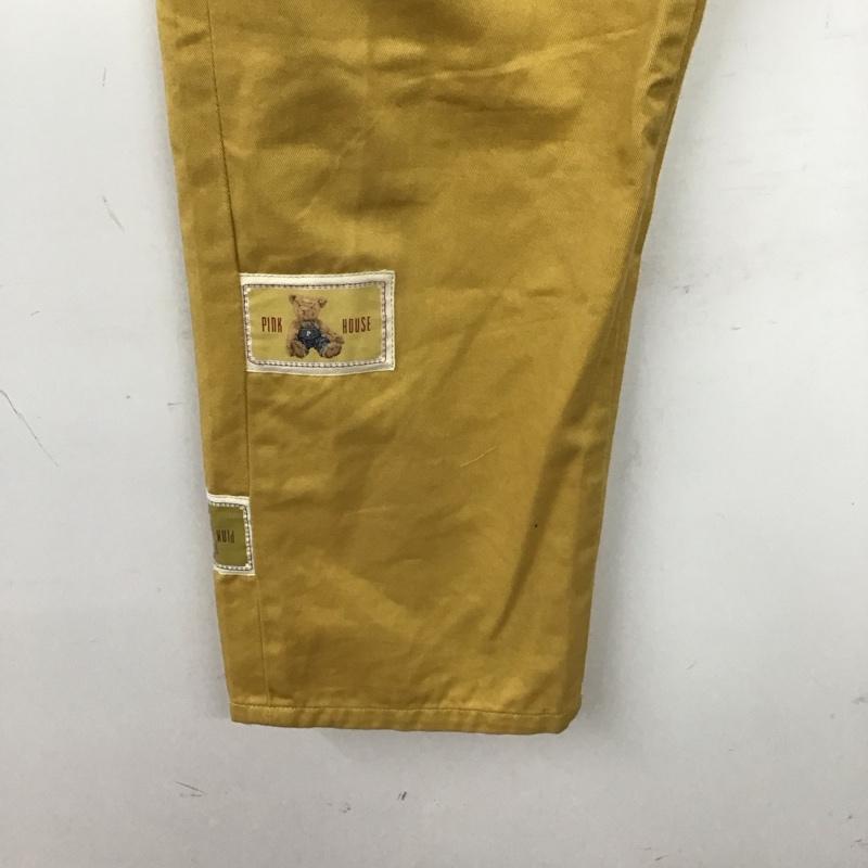 ピンクハウス PINK HOUSE パンツ デニム、ジーンズ カジュアルパンツ ワイドパンツ L ロゴ、文字 黄 / イエロー / yellow レディース USED 古着 中古 10154573