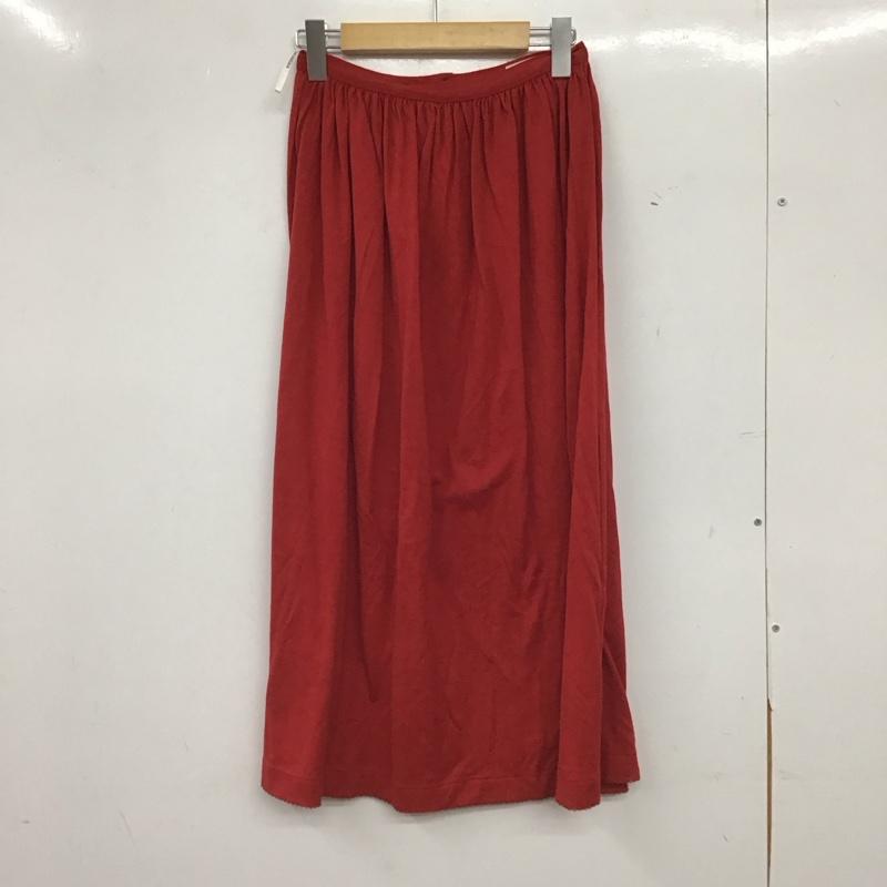 インゲボルグ INGEBORG スカート ひざ丈スカート フレアスカート カジュアルスカート 無地 赤 / レッド / red レディース USED 古着 中古 10154575