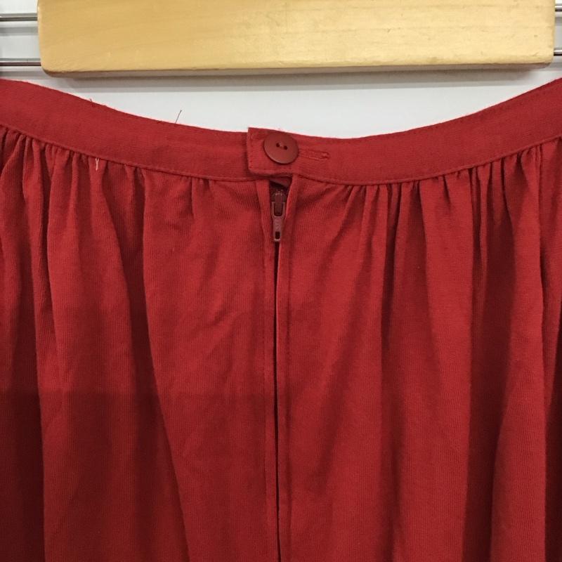 インゲボルグ INGEBORG スカート ひざ丈スカート フレアスカート カジュアルスカート 無地 赤 / レッド / red レディース USED 古着 中古 10154575